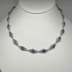 14K White Gold Tanzanite & Diamond Necklace – 15.50ct Tanzanite, 7.00ct Diamonds CDN005 ZTJJ