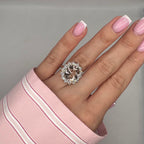 14K White Gold Oval Morganite & Diamond Ring – 5.93ct Morganite, 1.88ct Diamonds COLR009 INJJ