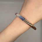 18K Rose Gold Sapphire & Diamond Pavé Bangle – 3.72ct Sapphires, 1.74ct Diamonds SDB036 NZJJ