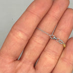 14K White Gold Diamond Pendant Necklace – 0.90CT STJ