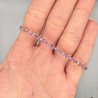 18K Rose Gold Bracelet with 0.61 CT Diamonds & 6.53 CT Pink Sapphires