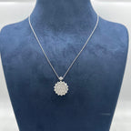 14K White Gold Diamond Pendant Necklace 2.21CT Round Diamonds PJN1123 IEJJ
