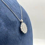 14K White Gold Diamond Pendant Necklace 2.21CT Round Diamonds PJN1123 IEJJ