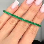 18K Yellow Gold 8.17 Ct Emerald Bracelet