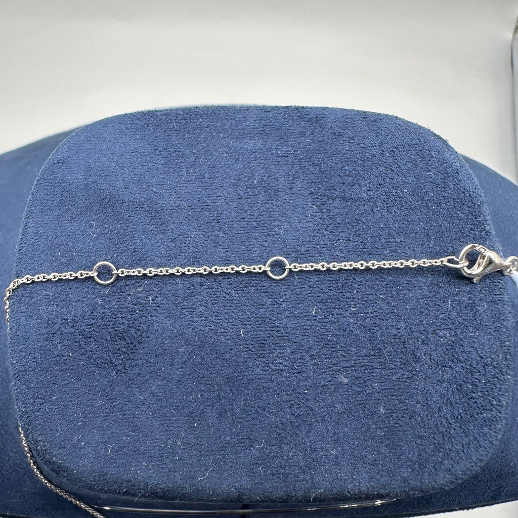 14K White Gold Circle of Love Diamond Necklace | 0.46 CT Round Diamonds | Adjustable 18 Inch KAN60610AWG