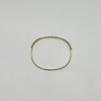 18K Yellow Gold 1.58 Ct Emerald & 0.46 Ct Diamond Bangle Bracelet