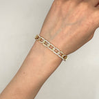 18K Yellow Gold Diamond Link Bangle Bracelet – 2.05ct Round Diamonds DBAN028 GTTJ