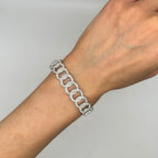 18K White Gold Diamond Link Bangle Bracelet – 2.84CT Diamonds DBAN017 AEJJ