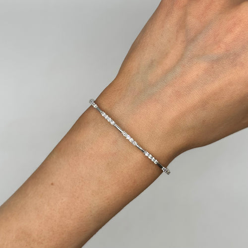 14K White Gold Diamond Bangle Bracelet – 0.70CT ASG31801AWG