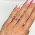 14K Rose Gold Pink Sapphire & Diamond Ring SDR042 INJJ