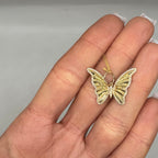 14K Yellow Gold Diamond Butterfly Pendant – 0.30 CT