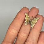 14K Yellow Gold Diamond Butterfly Pendant – 0.30 CT