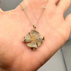 14K Yellow Gold Diamond Pendant Necklace – 1.69CT DN0110 ITJJ