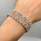 18K White Gold Yellow & White Diamond Bracelet – 9.92 CT Total Diamond Weight DB0031 LIJJ