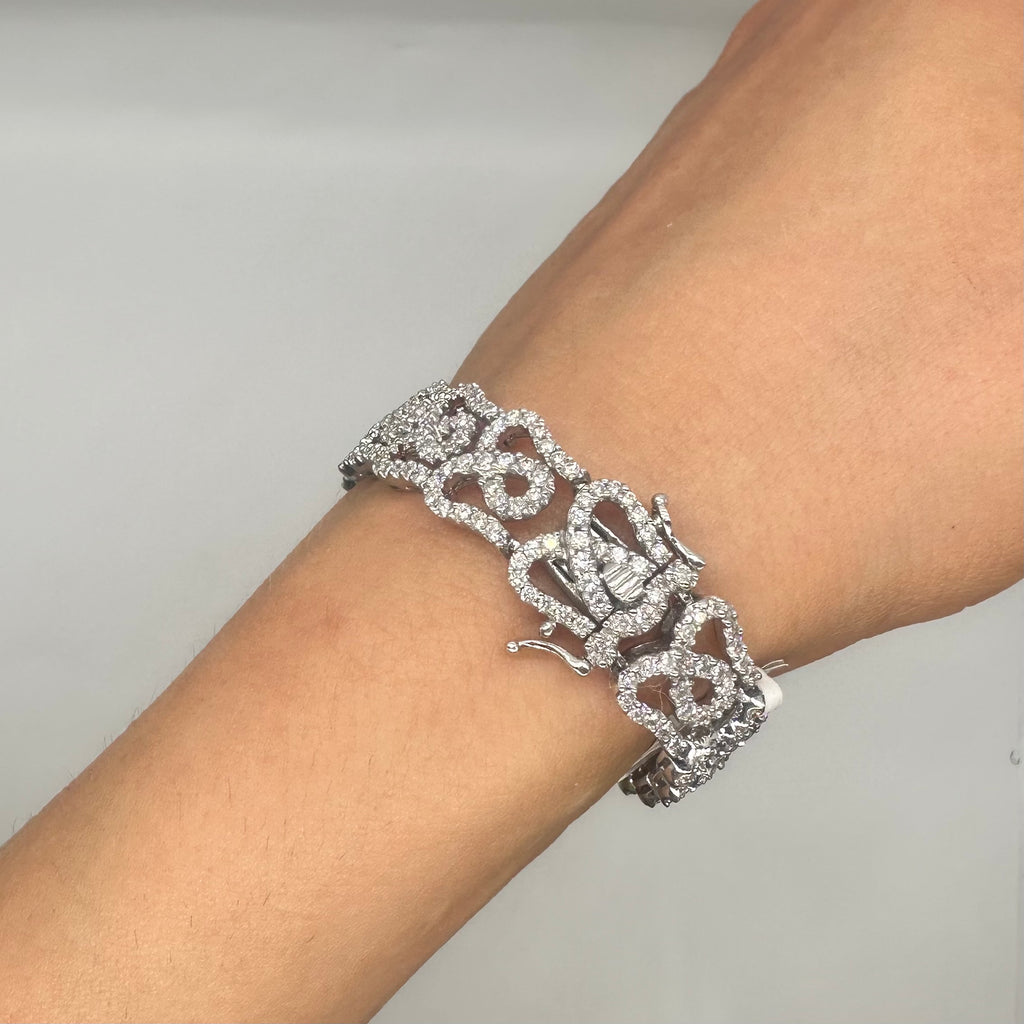 18K White Gold Diamond Bracelet – 11.00ct DB079 ZTJJ