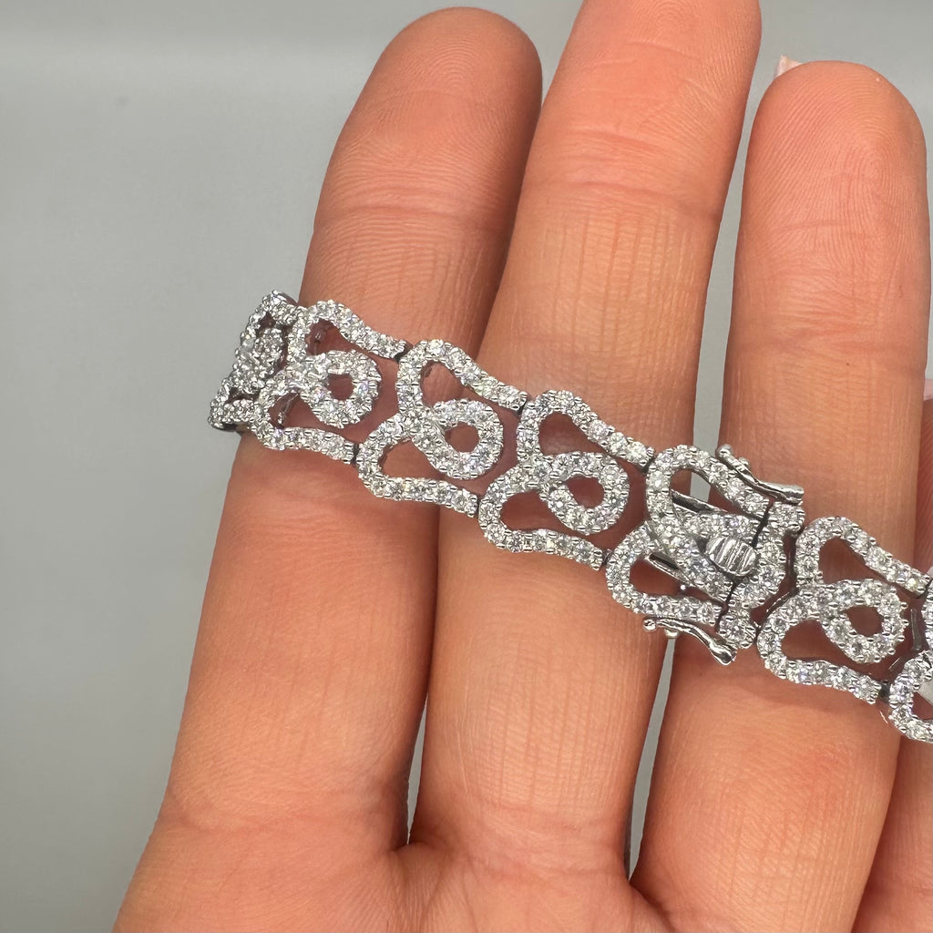 18K White Gold Diamond Bracelet – 11.00ct DB079 ZTJJ