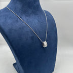 18K White Gold 1.40 CT Diamond Pendant Necklace – 18 Inch DP029 IIJJ