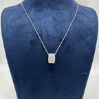 18K White Gold 1.40 CT Diamond Pendant Necklace – 18 Inch DP029 IIJJ