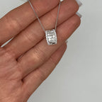 18K White Gold 1.40 CT Diamond Pendant Necklace – 18 Inch DP029 IIJJ