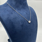 14K White Gold 0.34CT Diamond Pendant Necklace – Adjustable 16–18 Inch Chain PJNP4113
