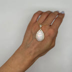 14K Yellow Gold 1.77CT Diamond & 14.10CT Pear Opal Pendant Necklace – 18” COLN0053 GTJJ