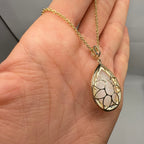 14K Yellow Gold 1.77CT Diamond & 14.10CT Pear Opal Pendant Necklace – 18” COLN0053 GTJJ
