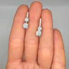14K White Gold Lab Grown Diamond Drop Earrings 1.99ct