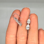 14K White Gold Lab Grown Diamond Drop Earrings 3.55ct