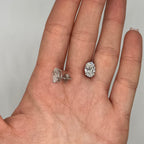 14K White Gold 5.05 Ct Total, Oval Lab-Grown Diamond Stud Earrings – IGI Certified