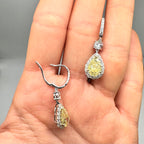 14K White Gold Earrings with 5.42ct Lab Grown Diamonds