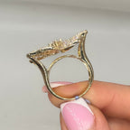 14K Yellow Gold Diamond Clover Ring – 3.41CT Diamonds PJR4705-010