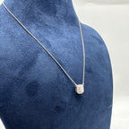 18K White Gold 0.50 CT Diamond Pendant Necklace IJJJ