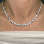 14K Yellow Gold  Diamond Tennis Necklace