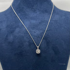 14K White Gold Diamond Pendant Necklace – 0.30 CT Total Diamonds GTJ