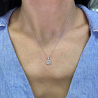 14K White Gold Diamond Pendant Necklace – 0.30 CT Total Diamonds GTJ