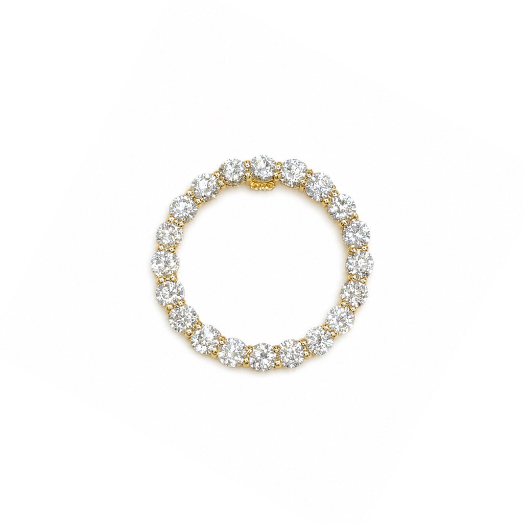 14K Yellow Gold Circle of Life Diamond Pendant – 1.70CT DP068 IIJJ