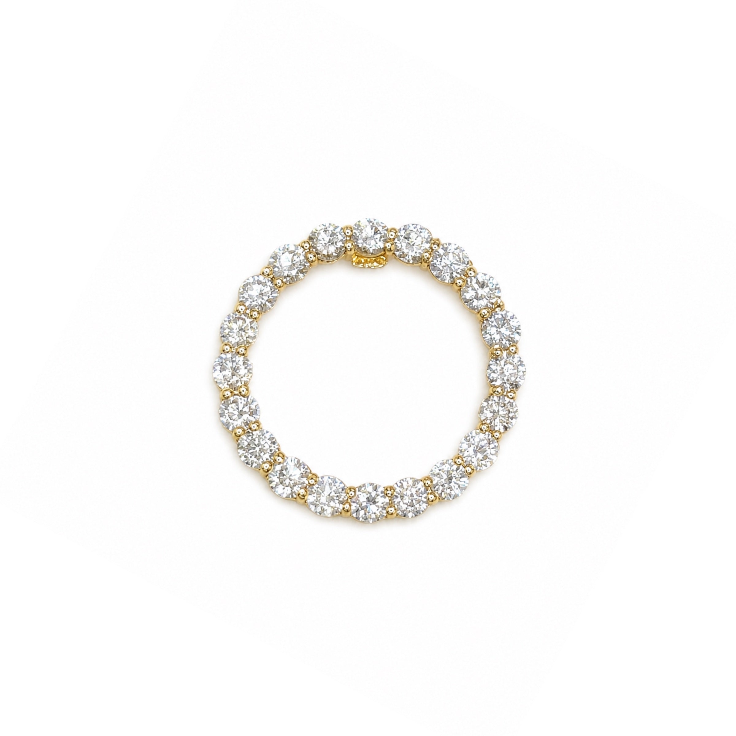14K Yellow Gold Circle of Life Diamond Pendant – 1.70CT DP068 IIJJ