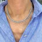 18K White Gold 12.78 CT Diamond Necklace DN047 IIJJJ