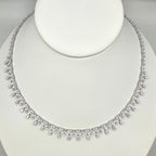 18K White Gold 12.78 CT Diamond Necklace DN047 IIJJJ