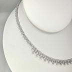 18K White Gold 12.78 CT Diamond Necklace DN047 IIJJJ