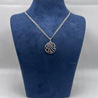 18K White Gold & Rose Gold Diamond Pendant Necklace | 0.57 CT | Triple-Strand 17-Inch Chain IJJJ