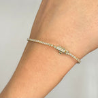 14K Yellow Gold 1.03ct Diamond Tennis Bracelet J10312 LJJ