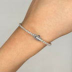 14K White Gold Diamond Tennis Bracelet – 1.01ct  J10133 LJJ
