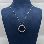 14K White Gold Circle of Love/Life Diamond Pendant Necklace – 1.52CT INJJ