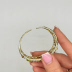 14K Yellow Gold Multi-Gemstone Open Cuff Bracelet  DC-BNG11682-12