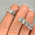 14K White Gold Baguette & Round Diamond Tennis Bracelet – 7.14ct PJBR4910WG