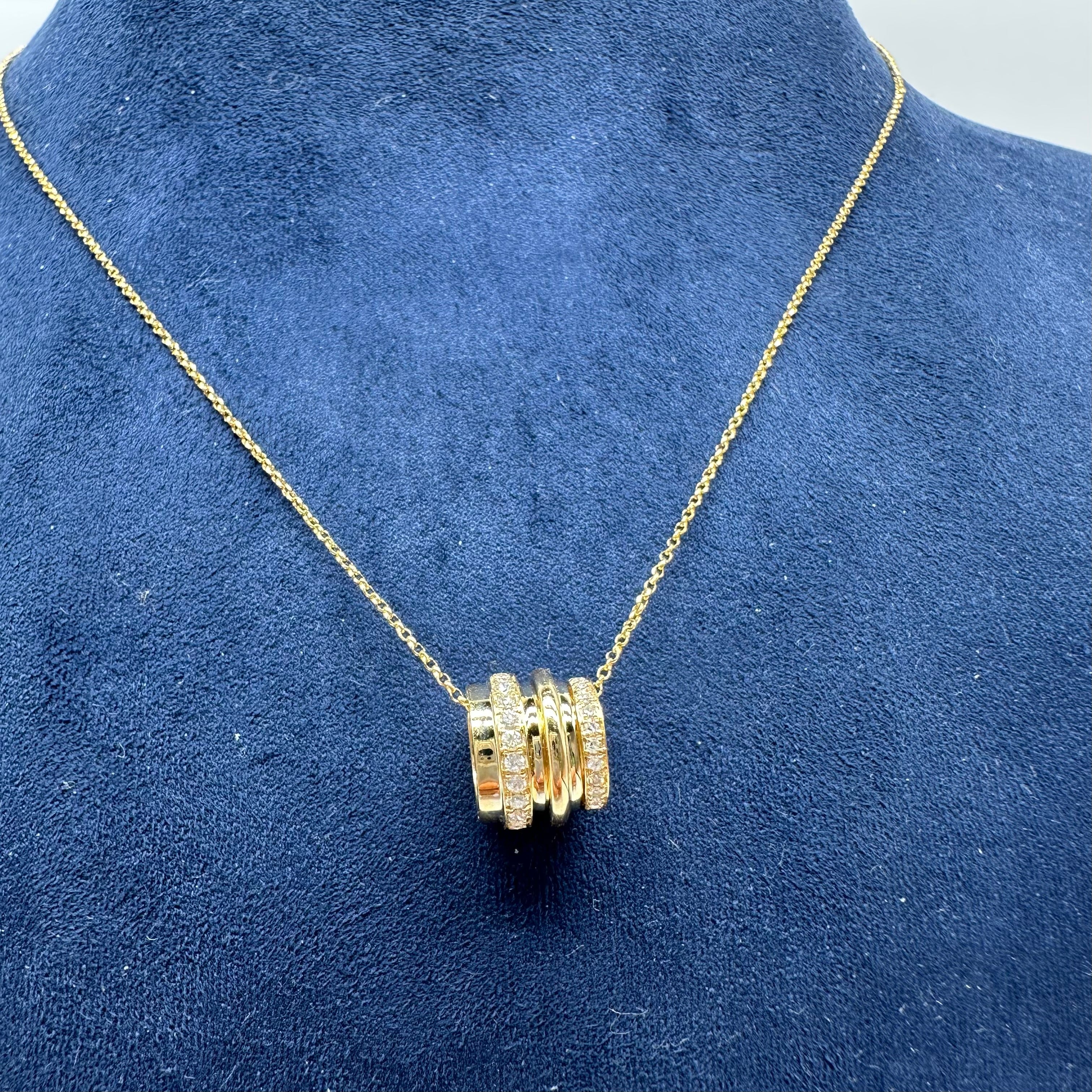 14K Yellow Gold Diamond Pendant Necklace – 0.24 CT KVPS032YG