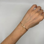 18K Rose Gold Diamond Open Cuff Bracelet – 0.20 CT Diamonds DC-BNG12699-8