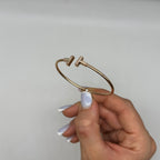 18K Rose Gold Diamond Open Cuff Bracelet – 0.20 CT Diamonds DC-BNG12699-8