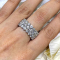 Platinum Round Cut Diamond Eternity Ring – 7.55CT Total Diamonds WB050